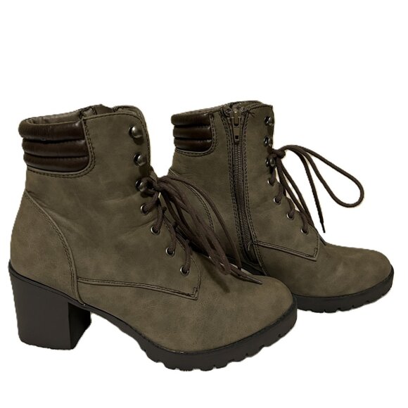 Report Women/Teen Combat Style Boots - Picture 1 of 6